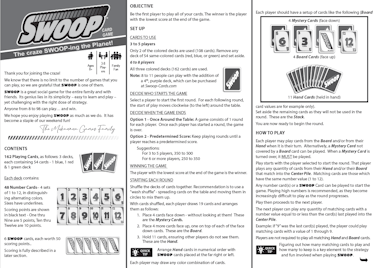 Learn To Play | Instructions and More | SWOOP Card Game – Swoop Cards