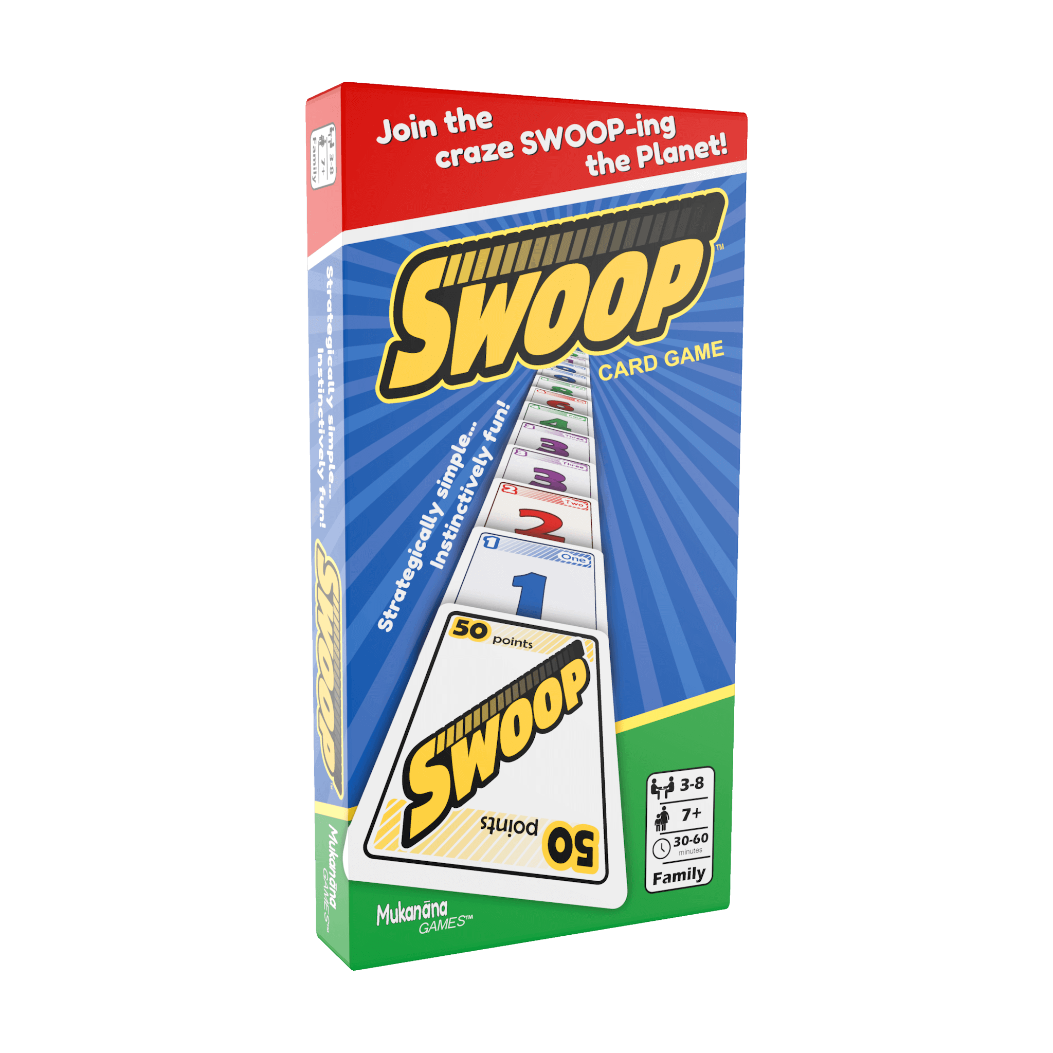 Front of SWOOP Card Game box