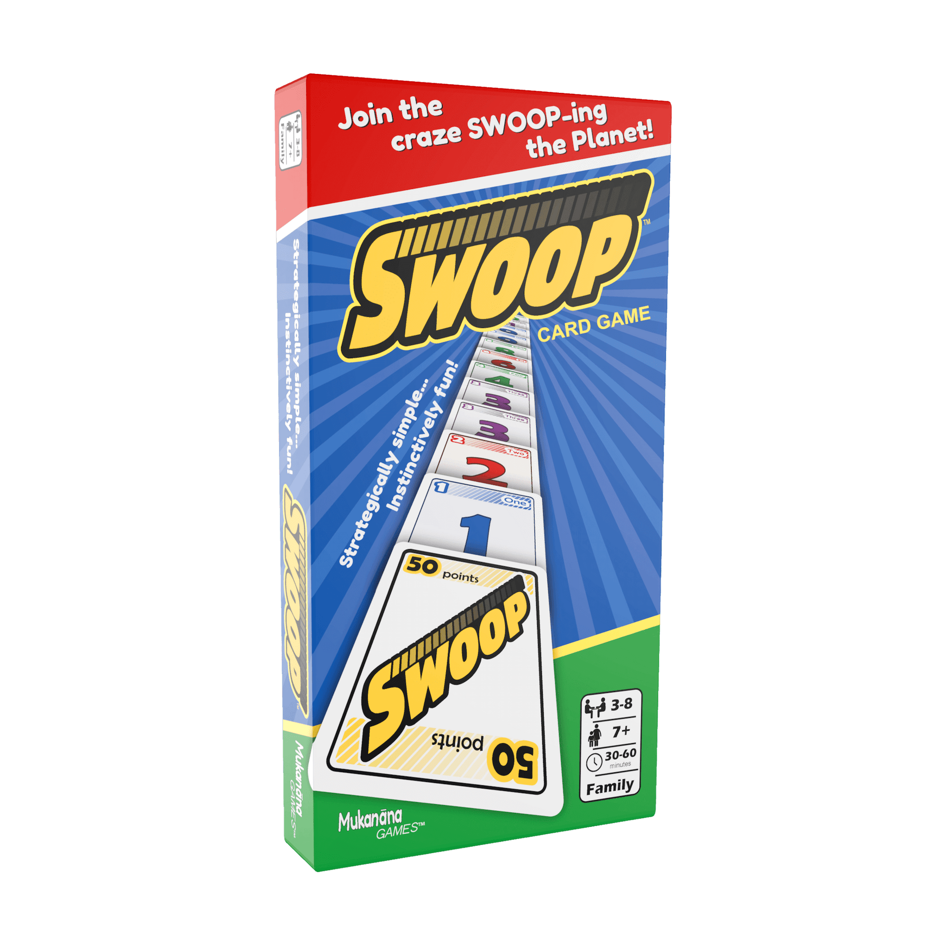 Front of SWOOP Card Game box