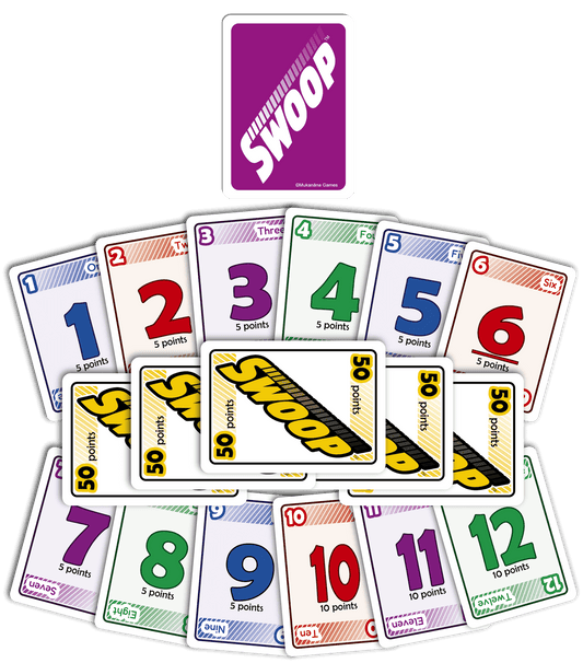 Purple SWOOP Deck fanned out