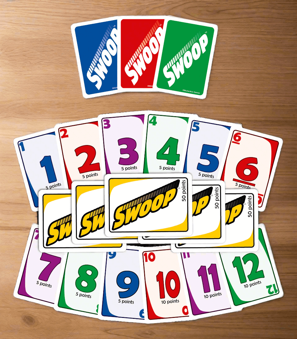 Fun & easy Swoop Card Game for all family and friends of all ages